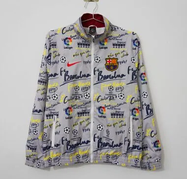 Barcelona 2026/27 Gray Windbreaker Size S-2XL