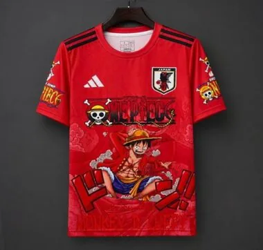 2026 Japan x One Piece Red Special Edition Jersey Size S-2XL