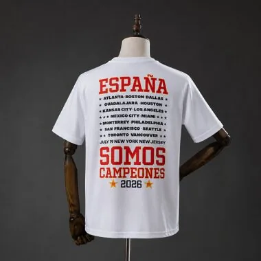 Spain We Are Champions T-Shirt White (S-3XL)