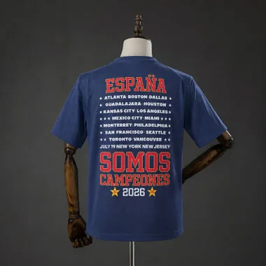 Spain We Are Champions T-Shirt Blue (S-3XL)