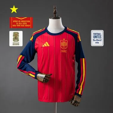 Spain 2026 World Cup Home Final Game Long sleeve soccer jersey S-4XL