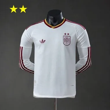 Spain 2026 Away 2-Star Champion Edition Player Version Long Sleeve Jersey (S-2XL)