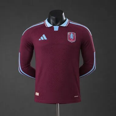 Aston Villa 2026/27 Home Long Sleeve Player Version Jersey Size S-2XL