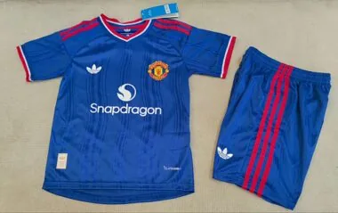 Manchester United 2026/27 Away Player Version Kid Kits 16-28