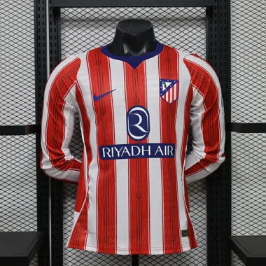 Atletico Madrid 2026/27 Home Long Sleeve Player Version Jersey Size S-2XL