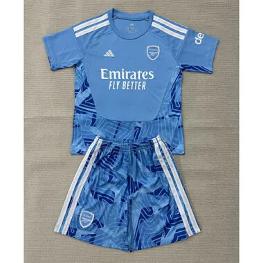 Arsenal 2026/27 Lake Blue Goalkeeper Kids Kit Size 16-28