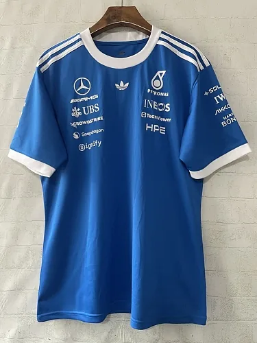Mercedes 2026 Blue Formula 1 Jersey Size S-5XL