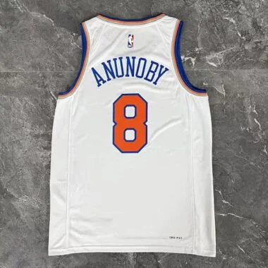 New York Knicks 2026 No. 8 OG Anunoby NBA Jersey