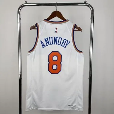 New York Knicks 2026 No. 8 OG Anunoby NBA Jersey