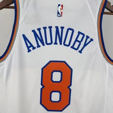 New York Knicks 2026 No. 8 OG Anunoby NBA Jersey