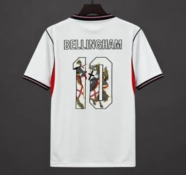 England 2026 World Cup Home Jude Bellingham No. 10 Jersey with Stitched Name and Number Size S-4XL