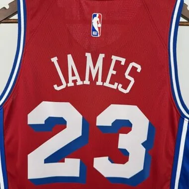 Philadelphia 76ers 2026 Red Statement Edition James No. 23 NBA Jersey