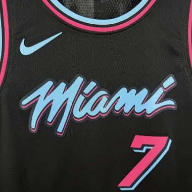 Miami Heat Antetokounmpo No. 7 Black Crew Neck NBA Jersey