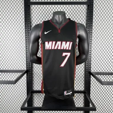 Miami Heat Antetokounmpo No. 7 Black V-Neck NBA Jersey
