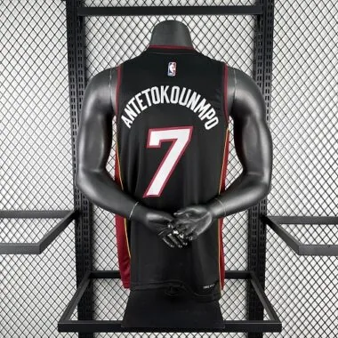 Miami Heat Antetokounmpo No. 7 Black V-Neck NBA Jersey