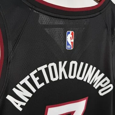 Miami Heat Antetokounmpo No. 7 Black V-Neck NBA Jersey