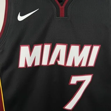 Miami Heat Antetokounmpo No. 7 Black V-Neck NBA Jersey