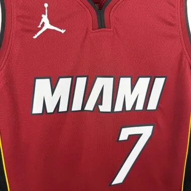 Miami Heat Antetokounmpo No. 7 Red V-Neck NBA Jersey