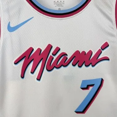 Miami Heat Antetokounmpo No. 7 White Crew Neck NBA Jersey