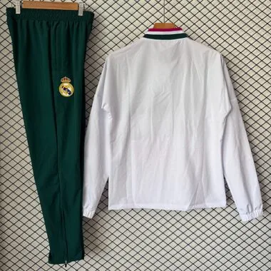 Real Madrid 2026/27 White Retro-Style Windbreaker Tracksuit (S-2XL)