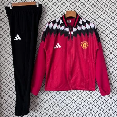 Manchester United 2026/27 Red Retro-Style Windbreaker Tracksuit S-2XL