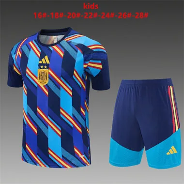 Spain 2026 World Cup Two-Star Camo Edition Kids Kit Sizes 16-28