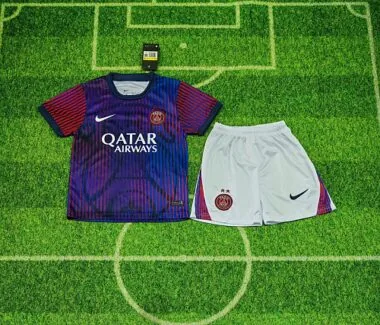 Paris Saint-Germain 2026/27 Purple and Red Kids Training Kit Sizes 16-28