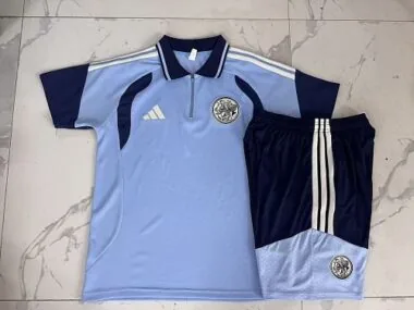 Ajax 2026/27 Sky Blue Polo Shirt and Shorts Set (S-2XL)