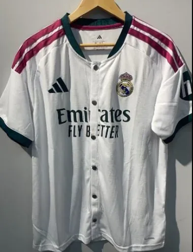 Real Madrid 2026/27 Home Baseball-Style Jersey S-2XL