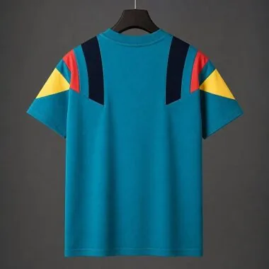 Germany 2026/27 Teal Multicolor-Block Retro T-Shirt (S-4XL)