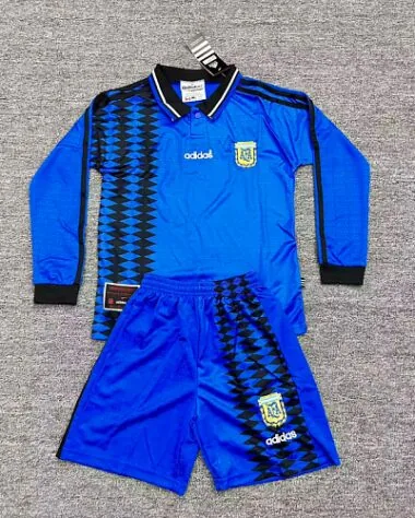 Argentina 1994 Away Retro Long Sleeve Kids Kit Sizes 16-28