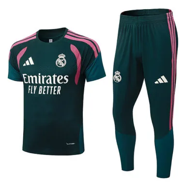 Real Madrid 2026/27 Dark Green Training Shirt and Pants Set S-2XL