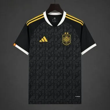 Spain 2026 World Cup Two-Star Champions Black Special Edition Jersey S-4XL