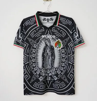 Mexico 2026 Black Virgin of Guadalupe and Aztec Pattern Special Edition Jersey