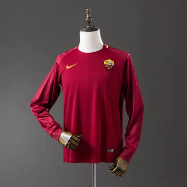 AS Roma 2017/18 Home Long Sleeve Retro Jersey S-2XL