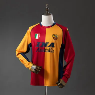 AS Roma 2001/02 Champion Edition Long Sleeve Retro Jersey S-2XL