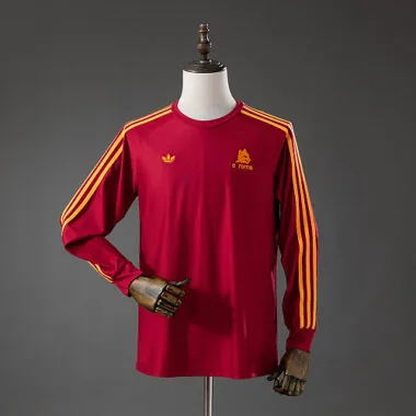 AS Roma Terrace Icons Red Long Sleeve T-Shirt S-2XL