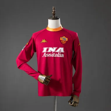 AS Roma 2000/01 Home Long Sleeve Retro Jersey S-2XL