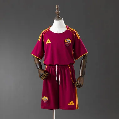 AS Roma 2025/26 Home Kids Kit Sizes 16-28