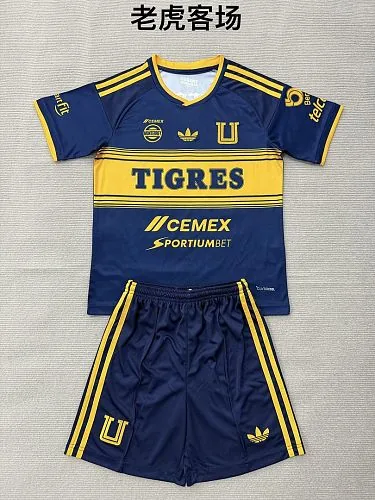 Tigres UANL 2026/27 Away Kids Kit Sizes 16-28