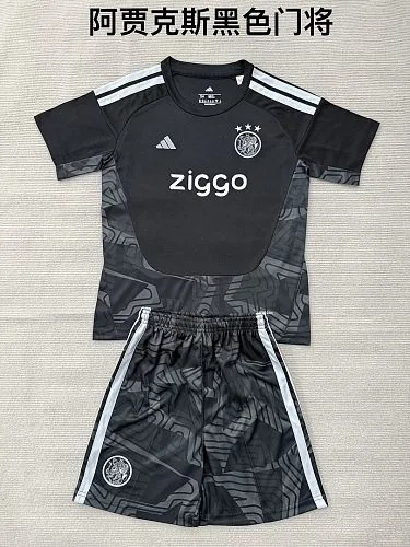 Ajax 2026/27 Black Goalkeeper Kids Kit Sizes 16-28