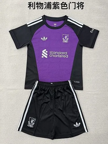 Liverpool 2026/27 Purple Goalkeeper Kids Kit Sizes 16-28