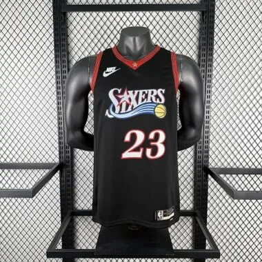Philadelphia 76ers 2026 Black Retro No. 23 LeBron James NBA Jersey