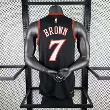 Philadelphia 76ers 2026 Black Retro No. 7 Jaylen Brown NBA Jersey