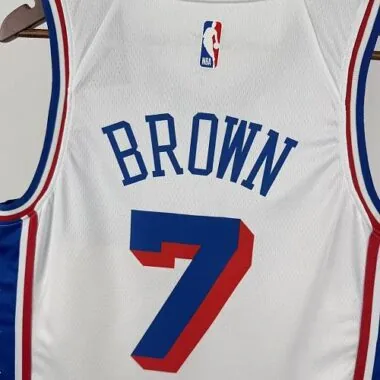 Philadelphia 76ers 2026 White Statement Edition No. 7 Jaylen Brown NBA Jersey