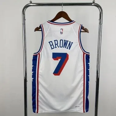 Philadelphia 76ers 2026 White Statement Edition No. 7 Jaylen Brown NBA Jersey