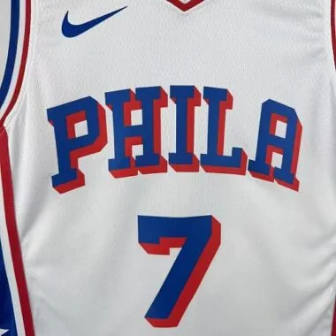 Philadelphia 76ers 2026 White Statement Edition No. 7 Jaylen Brown NBA Jersey
