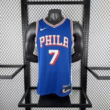 Philadelphia 76ers 2026 Blue Statement Edition No. 7 Jaylen Brown NBA Jersey