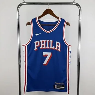 Philadelphia 76ers 2026 Blue Statement Edition No. 7 Jaylen Brown NBA Jersey