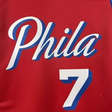 Philadelphia 76ers 2026 Red Statement Edition No. 7 Jaylen Brown NBA Jersey